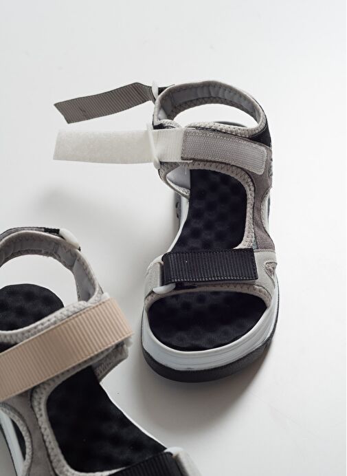 4740 Buz Siyah Multi Kadın Sandalet - Görsel 5