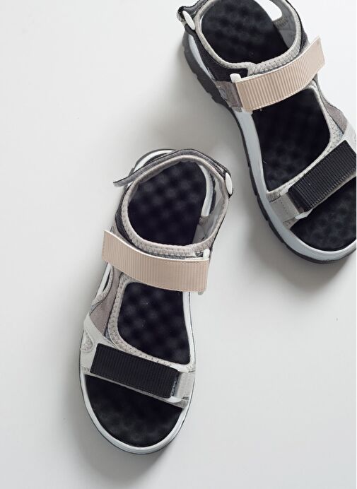 4740 Buz Siyah Multi Kadın Sandalet - Görsel 4