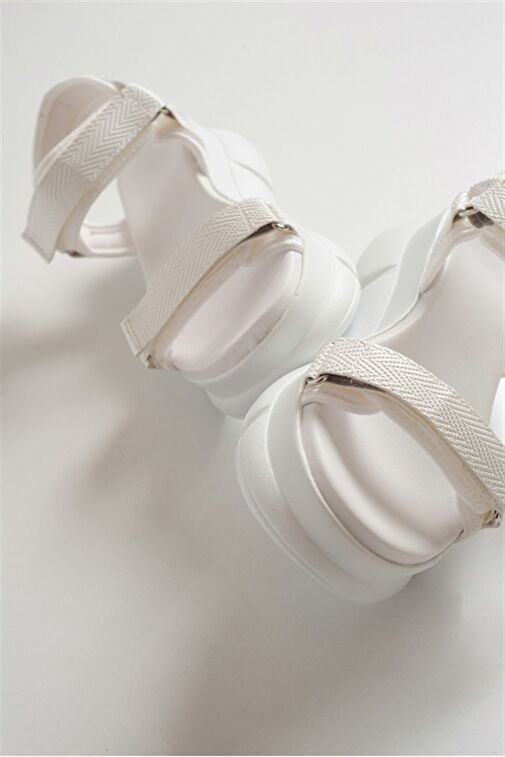 4760 Beyaz Kadın Sandalet - Görsel 8