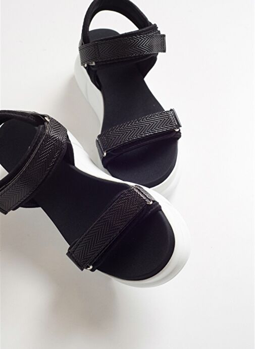 4760 Siyah Kadın Sandalet - Görsel 6