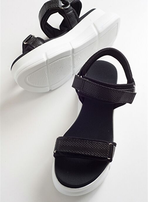 4760 Siyah Kadın Sandalet - Görsel 2