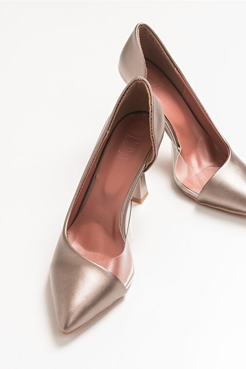 653 Bakır Lara Topuklu Kadın Ayakkabı - Görsel 5