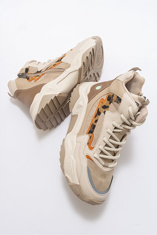 OLIVIA Bej Desenli Kadın Spor Bot - Görsel 3