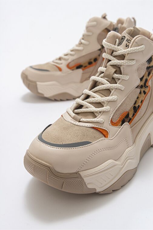 OLIVIA Bej Desenli Kadın Spor Bot - Görsel 5