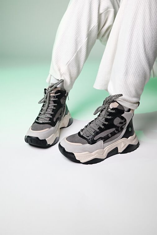 OLIVIA Buz Siyah Multi Kadın Spor Bot - Görsel 9