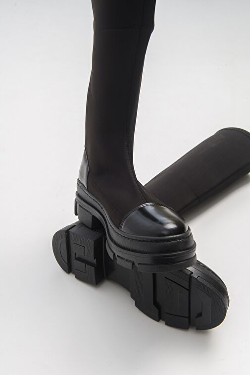 BELLA Siyah Scuba Kadın Çizme - Görsel 3