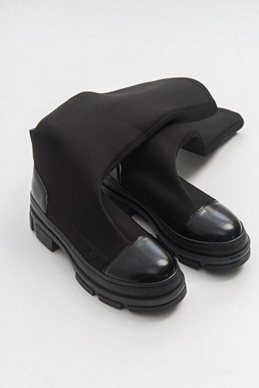 BELLA Siyah Scuba Kadın Çizme - Görsel 8