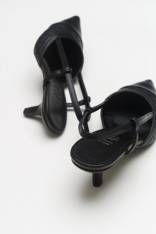 Luvi Shoes Siyah Kadın Topuklu Ayakkabı 71-6012 - Görsel 4