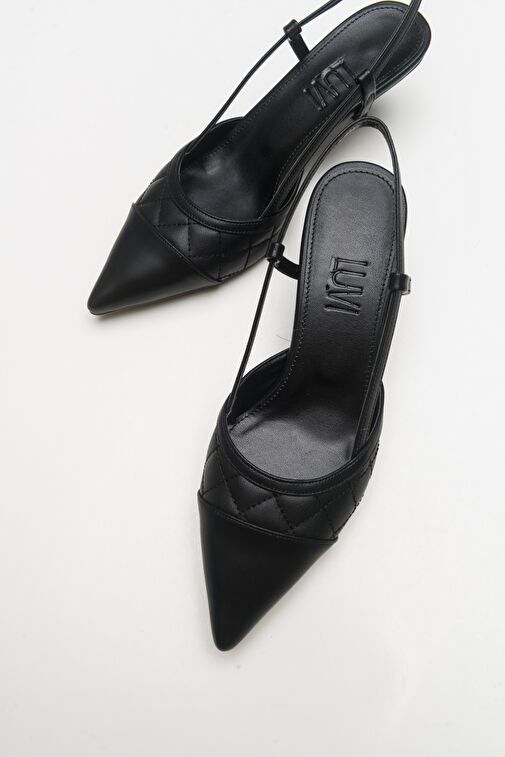 Luvi Shoes Siyah Kadın Topuklu Ayakkabı 71-6012 - Görsel 5