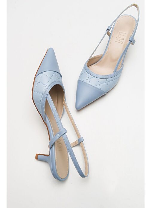POINT Bebe Mavi Kadın Topuklu Ayakkabı - Görsel 2