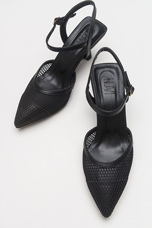 CHIC Siyah Kadın Topuklu Ayakkabı - Görsel 6