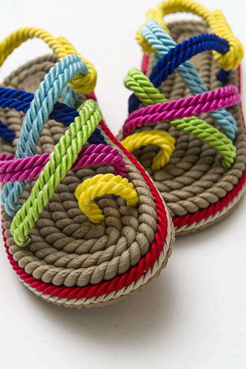 İP Bej Multi Kadın Sandalet - Görsel 3