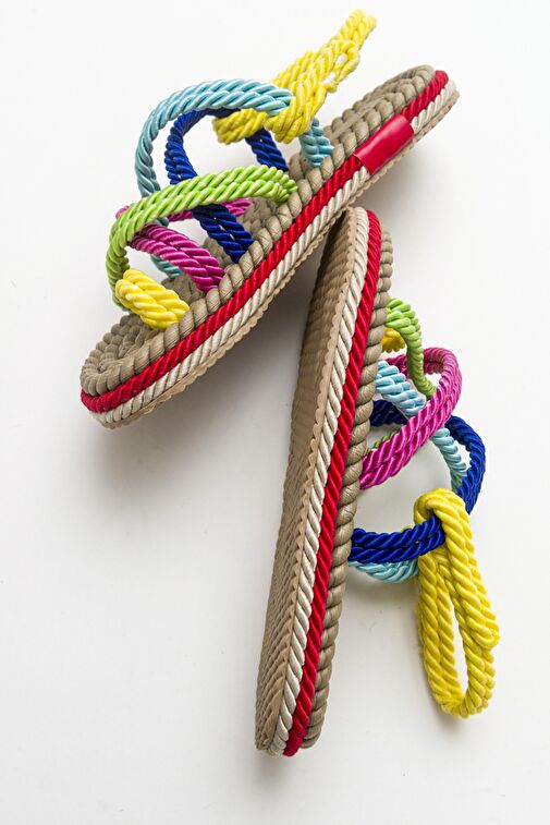 İP Bej Multi Kadın Sandalet - Görsel 5