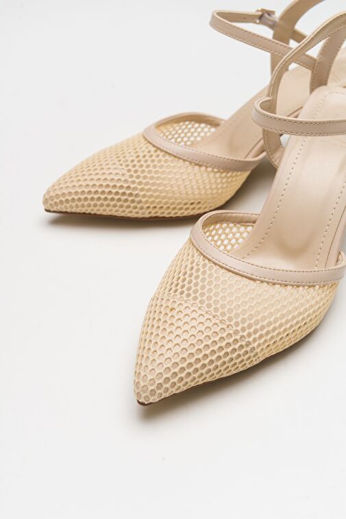 Luvi Shoes Bej Kadın Topuklu Ayakkabı 71-6205 - Görsel 5