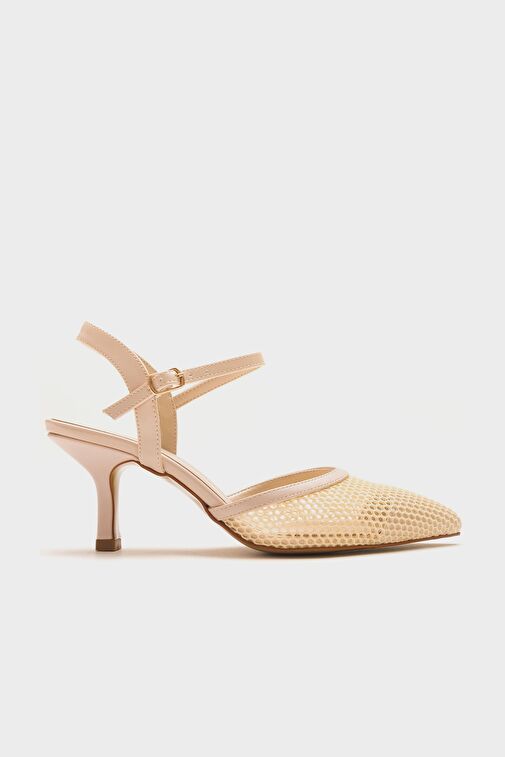Luvi Shoes Bej Kadın Topuklu Ayakkabı 71-6205 - Görsel 7