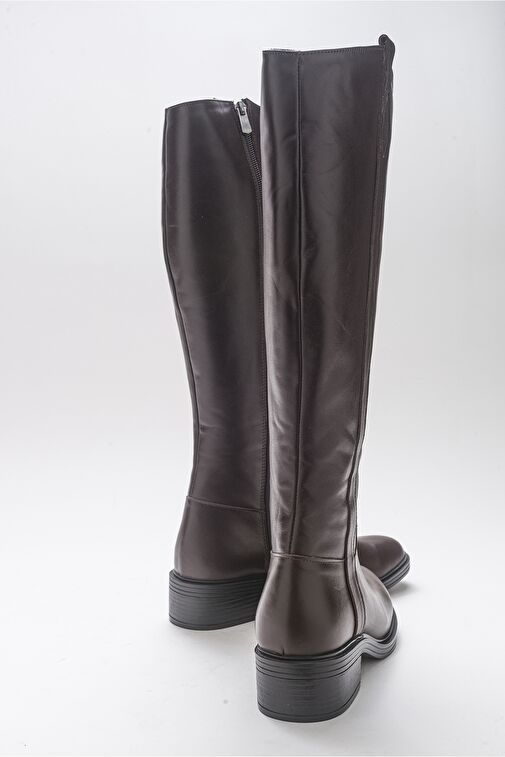 ACRO Kahve Cilt Hakiki Deri Kadın Çizme - Görsel 6