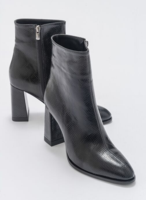 JEWEL Siyah Baskı Kadın Topuklu Bot - Görsel 2