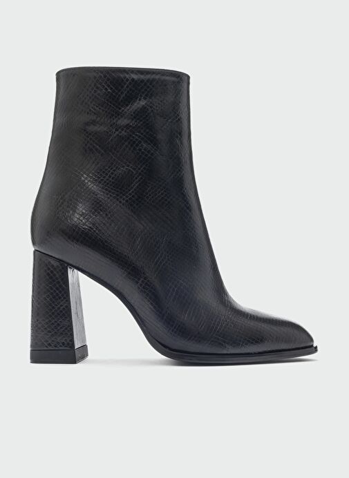 JEWEL Siyah Baskı Kadın Topuklu Bot - Görsel 7