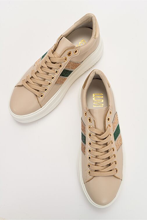 Luvi Shoes Bej Kadın Sneaker 223-602 - Görsel 6