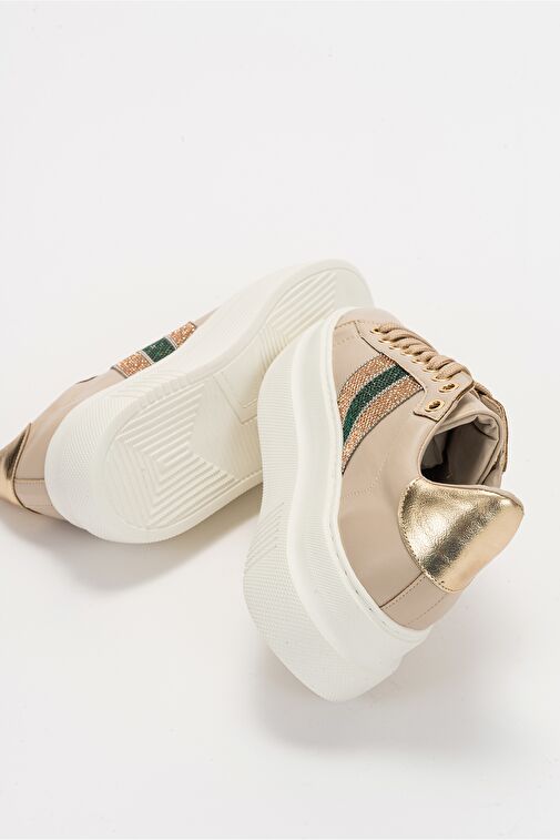 Luvi Shoes Bej Kadın Sneaker 223-602 - Görsel 7