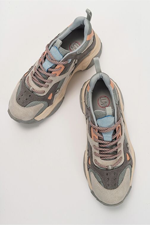 LECCE Mavi-Pudra Multi Kadın Spor Ayakkabı - Görsel 4