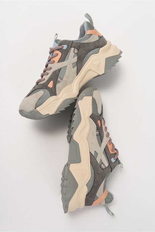 LECCE Mavi-Pudra Multi Kadın Spor Ayakkabı - Görsel 6