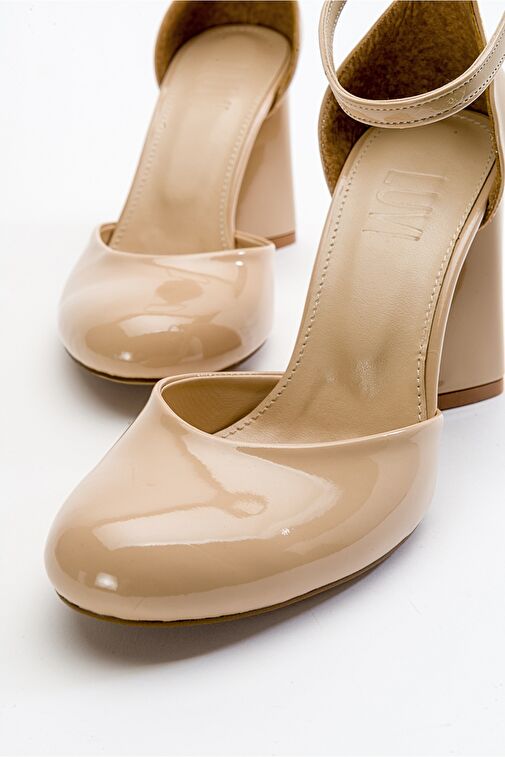 OSLO Bej Rugan Kadın Topuklu Ayakkabı - Görsel 3