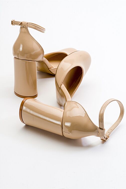 OSLO Bej Rugan Kadın Topuklu Ayakkabı - Görsel 4