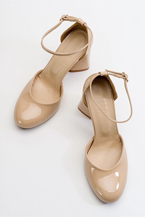 OSLO Bej Rugan Kadın Topuklu Ayakkabı - Görsel 5