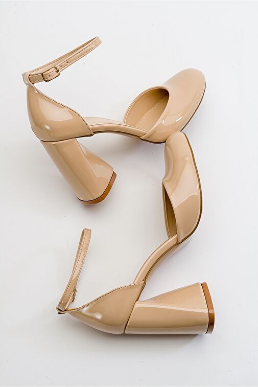 OSLO Bej Rugan Kadın Topuklu Ayakkabı - Görsel 6