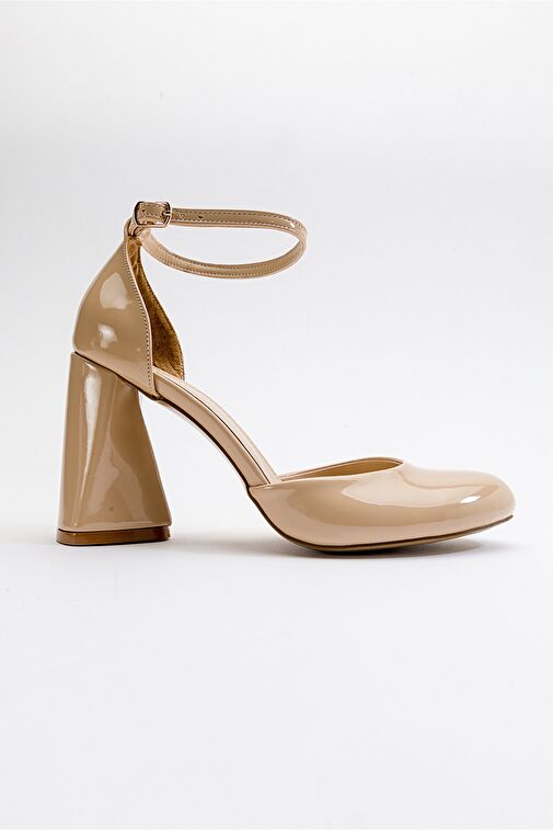 OSLO Bej Rugan Kadın Topuklu Ayakkabı - Görsel 7