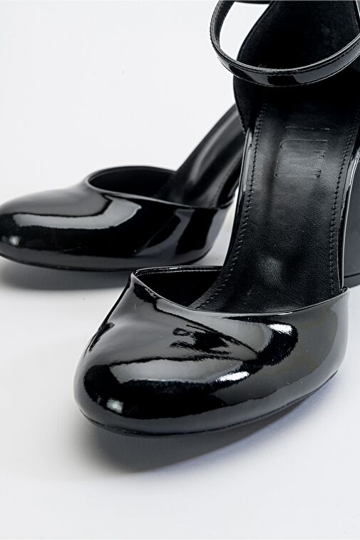 OSLO Siyah Rugan Kadın Topuklu Ayakkabı - Görsel 3