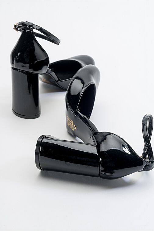 OSLO Siyah Rugan Kadın Topuklu Ayakkabı - Görsel 4