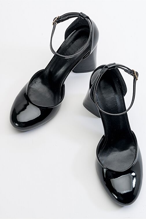 OSLO Siyah Rugan Kadın Topuklu Ayakkabı - Görsel 5