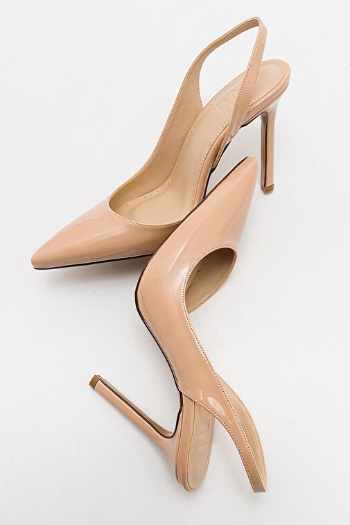 TWİNE Bej Rugan Kadın Topuklu Ayakkabı - Görsel 6