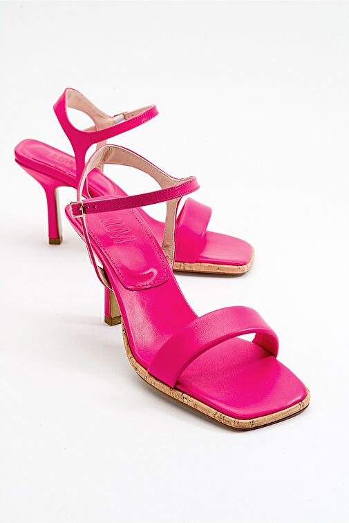 NOVEL Fuşya Cilt Kadın Topuklu Ayakkabı - Görsel 2