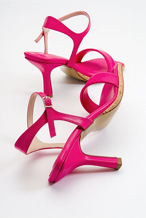NOVEL Fuşya Cilt Kadın Topuklu Ayakkabı - Görsel 3