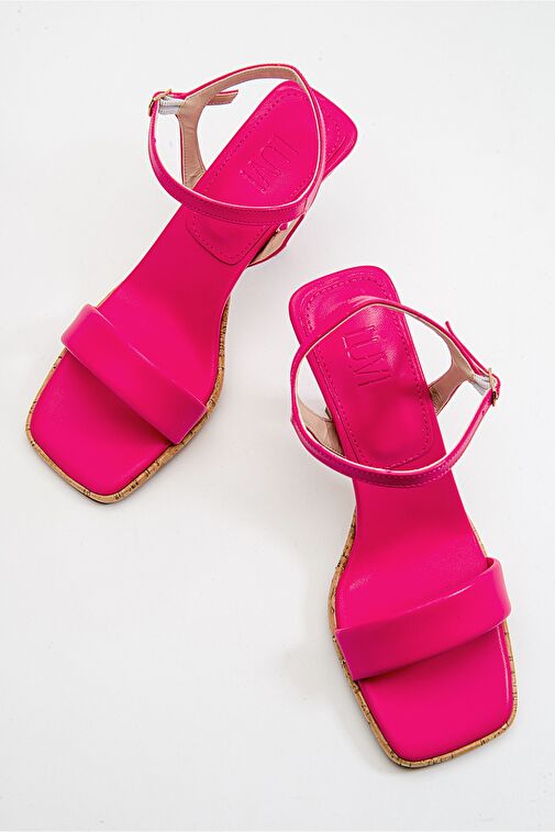 NOVEL Fuşya Cilt Kadın Topuklu Ayakkabı - Görsel 4