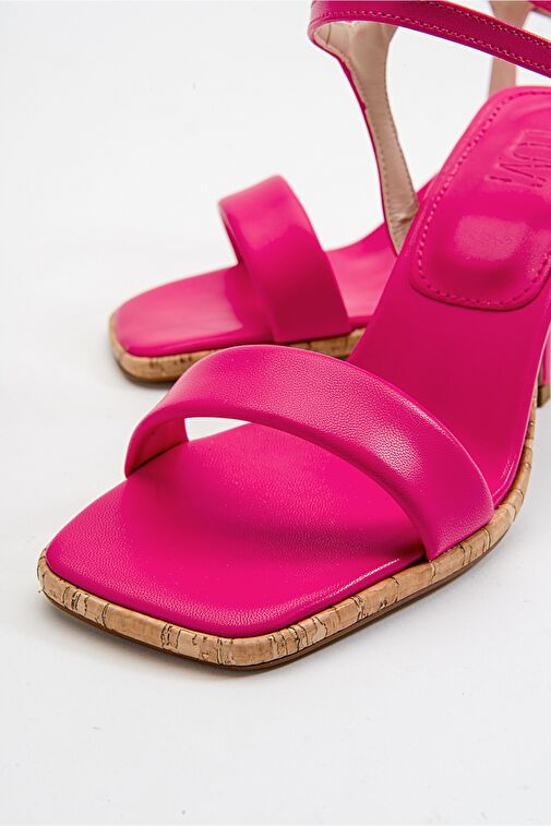 NOVEL Fuşya Cilt Kadın Topuklu Ayakkabı - Görsel 6