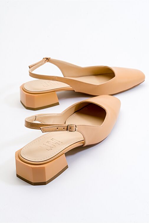 STATE Koyu Bej Cilt Kadın Topuklu Ayakkabı - Görsel 3