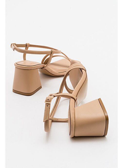 DAİSY Koyu Bej Cilt Kadın Topuklu Ayakkabı - Görsel 3