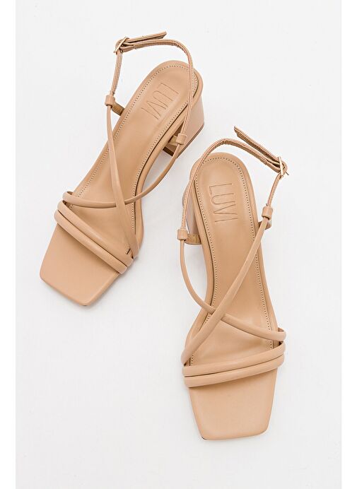 DAİSY Koyu Bej Cilt Kadın Topuklu Ayakkabı - Görsel 4