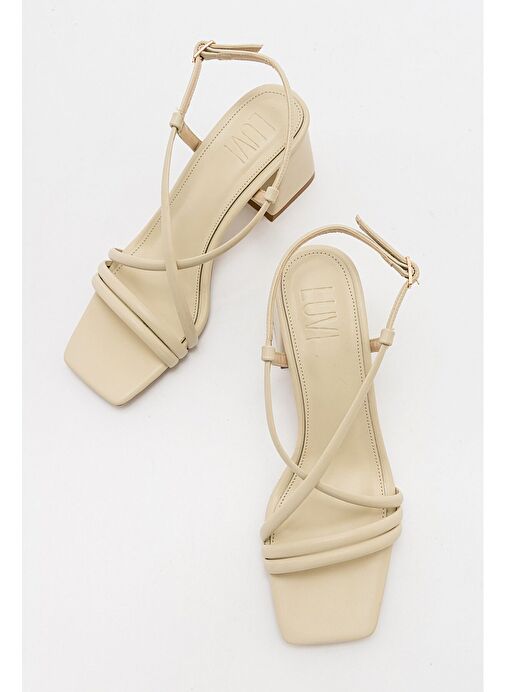 Luvi Shoes Kırmızı Kadın Topuklu Sandalet 71-7602 - Görsel 3