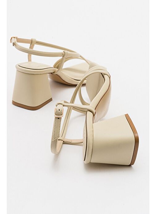 Luvi Shoes Kırmızı Kadın Topuklu Sandalet 71-7602 - Görsel 4