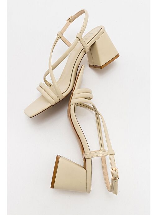 Luvi Shoes Kırmızı Kadın Topuklu Sandalet 71-7602 - Görsel 6