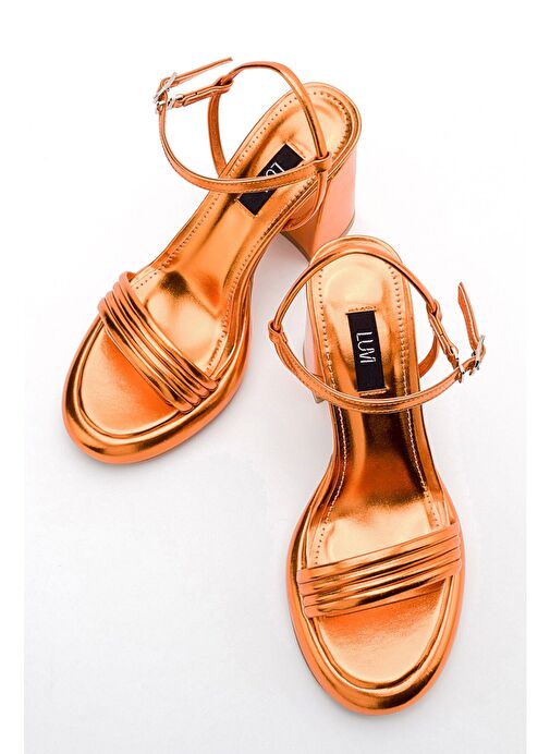 Luvi Shoes Turuncu Kadın Topuklu Ayakkabı 28-23760 - Görsel 3