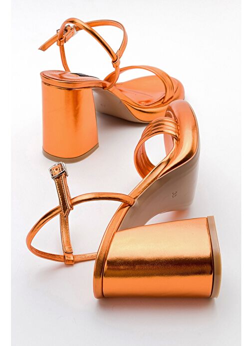 Luvi Shoes Turuncu Kadın Topuklu Ayakkabı 28-23760 - Görsel 4