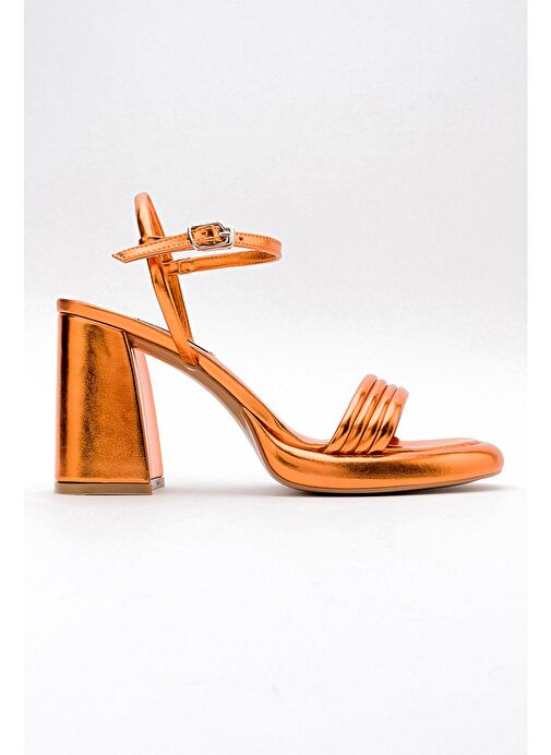 Luvi Shoes Turuncu Kadın Topuklu Ayakkabı 28-23760 - Görsel 7
