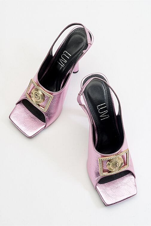 OLNEY Pembe Kadın Topuklu Ayakkabı - Görsel 3