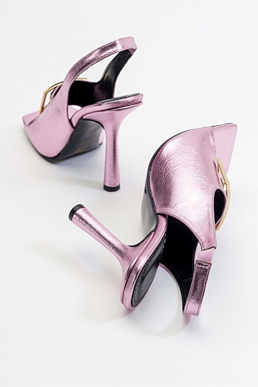 OLNEY Pembe Kadın Topuklu Ayakkabı - Görsel 4